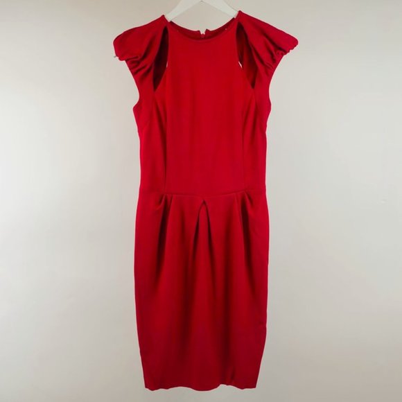 Greta Constantine Zhazha Red Cutout Dress - Picture 2 of 7
